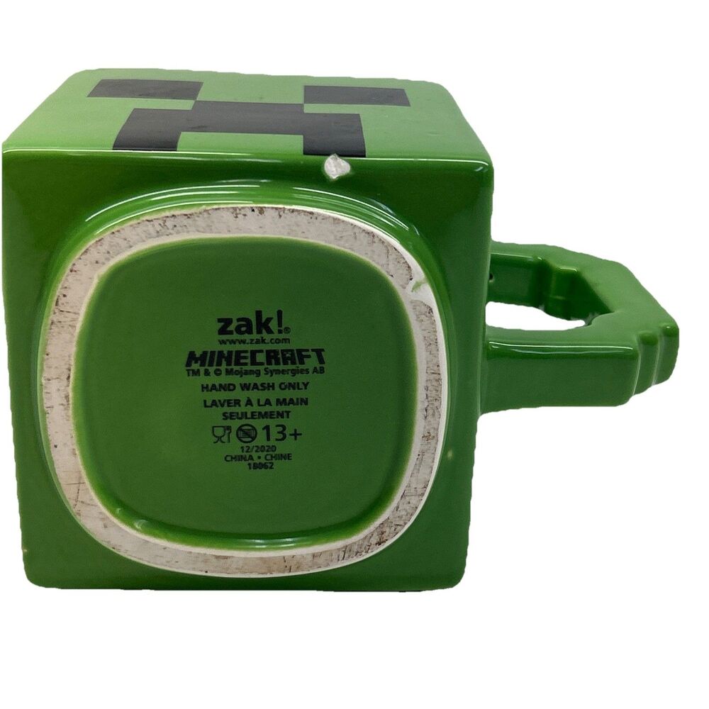 Minecraft Creeper Ceramic Face Mug Tea Coffee Game Green Cup Mojang Jinx 8oz - Picture 6 of 8
